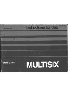 Gossen Multisix manual. Camera Instructions.